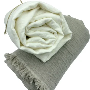 Linen Bed Blankets High Quality Linen Retro Wash Throw Blanket Custom Washed Linen Throw Blanket