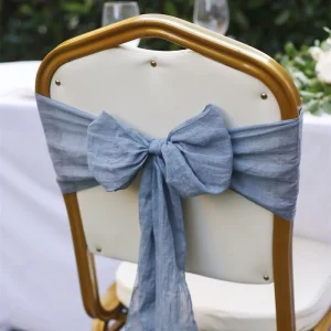 Linen Cotton Chair Sashes for Wedding Reception Party Hotel Decoration Chair Bow Designed Decorative Chair Cover