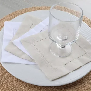 Linen Cotton White Cup Mat Perforated Hollowed out Drawn Thread Cocktail Western Napkin Placemat Can Be Square