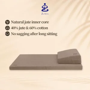 Linen Fabric Square Meditation Zafu Pillow Mat for Deep Zen Sitting