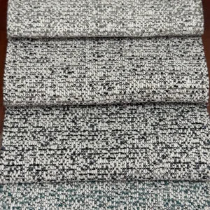 Linen Look Melange Heathered Textured Woven Upholstery 100% Polyester Tweed Blend Fabric for Bed Cushion Home Furniture Decor