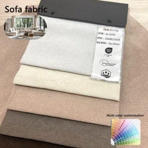 Linen Look Polyester Fabric for Cushions Simple Living Room Style Upholstery With Printed Pattern for Lining