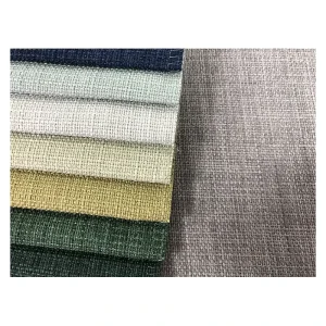 Linen Looking Warp Knit Upholstery Fabric 100% Polyester Waterproof Tear Resistant Satin Medium Weight