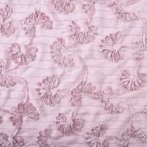 Linen Rayon Blended Embroidery Yarn Dyed Striped Pattern for Women Shirt Straps