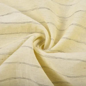 Linen & Rayon Blended Yarn Dyed Striped Pattern for Women Shirt Straps