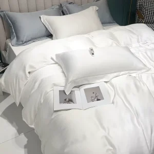 LinenPro 100% Cotton Hotel Bedsheet Set King Size Pillow Case and Duvet Cover