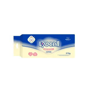 Lint Free Eco Friendly 100GSM Cleansing Dry Cotton Tissue Wipes Extra Thick Dry Wet Use Disposable Facial Towels Logo 270g