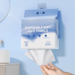 Lint Free Makeup Remover Dry Wipes Hanging Disposable Face Cleaning Towel Cotton Facial Tissue Private Label