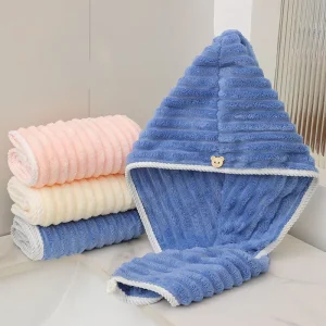 Lint Free Super Absorbent Hair Drying Towel Wrap Turbans Women Girls Quick Dry Microfiber Hair Towels