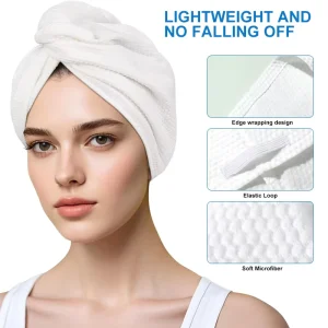 Lint free Soft Hair Salon Towel Eco Friendly High Absorbent Hair Wrap Hair Turban Dry Drying Wrap Towels Home Use SY783