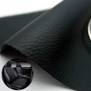 Litchi Grain PVC Faux Leather Fabric Roll for Bags Sofa Furniture Car Seat Upholstery Clothing OEM Embossed Leather