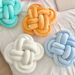 Living Room Decorative Knot Ball Pillows Round Throw Pillow Cushion Home Decoration Plush Knot Ball Pillow