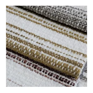 Living Room Sofa Upholstery Eco-Friendly Heavyweight Yarn Dyed Woven Breathable Linen Acrylic Viscose Polyester Striped