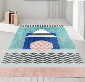 Livingroom Carpet Machine Made 100% Polyester PET Friendly Washable Stain Resistant
