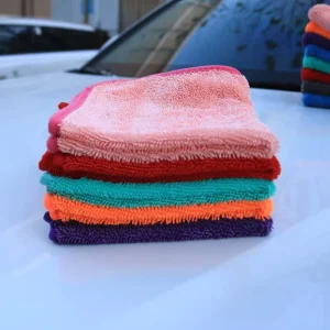 Lixian Double Layer Thick Car Cleaning Towel Twisted Braid Absorbent Seamless Rag Tools for Car Cleaning