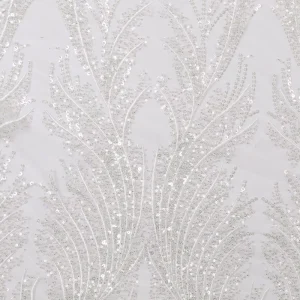 Lnyini African Lace Fabric 100% Polyester White Breathable Medium Weight Low Price