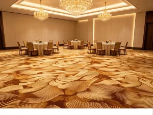 Local Builder Polyester Banquet Carpet Custom Art Free Swatch Fire Resistant Long Term Hotel Cooperation