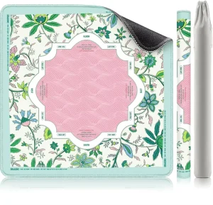 Local Stock Mahjong Mat Vintage Floral Rubber Table Mat Non Slip Silent Custom Pattern American Mahjong Accessory