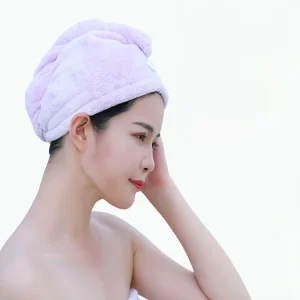 Logo Custom Bath Head Wrap Turban Super Absorbent Microfiber Coral Velvet Hair Dry Towel