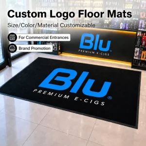 Logo Doormat Multi Scene Custom Logo Floor Mat Wear Resistant Brand Printed Floor Rug for Office Lobby Retail Counter