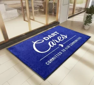 Logo Mats Black Waterproof Entrance Home Floor Mat with Custom Rug Carpet logo