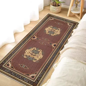 Long Runner Rug Thick Stain Resistant Anti slip Washable Floor Mat for Bedroom Bedside Balcony Bay Window Home Decor