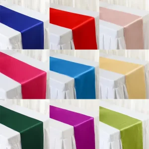 Long Satin Table Mat Table Runner for Wedding