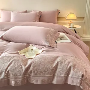 Long Staple Cotton Embroidery Duvet Cover Four Piece Set