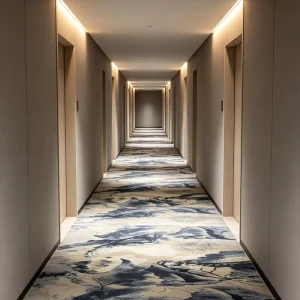 Long Term Trade Partner Nylon Hotel Passage Carpet Fire Resistant Custom Drawing Free Swatch Commercial Hotel FF&E Renovation