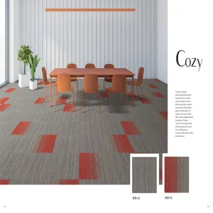 Loop Pile Carpet Tile Noise Reduction and Stain Resistant Easy to Clean for Office Meeting Room Use