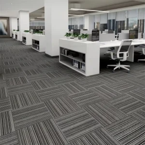 Loop Pile Carpet Tiles Soundproof PVC Backing Modular Tiles for Executive Office and Boardroom Floor