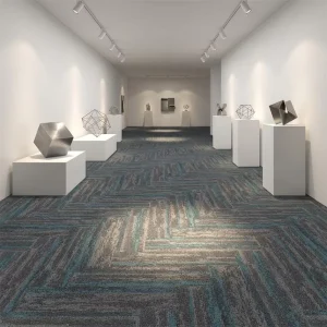 Loop Pile Office Carpet Tiles Flooring Nylon Black Waterproof Peel and Stick PET Friendly Tile Carpet