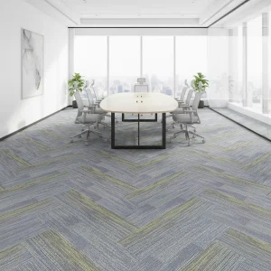 Loop Pile Polyester Carpet PVC Backing Commercial Office Carpet Tiles