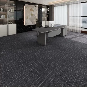 Loop Pile Square Carpet Fireproof Modular Floor Covering