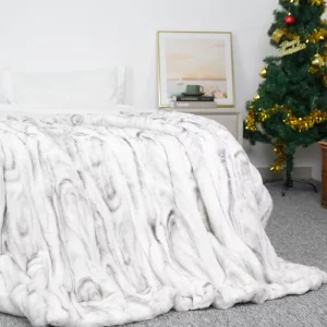 Lot High Quality Luxury Fluffy Plush Soft Eco friendly Winter Faux Fur Throw Blanket Cushion for Living Room Home Hotel