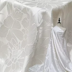 Lotus Leaf Imitation Song Brocade 3D Relief Jacquard Fabric Girls Garment Clothing Cheongsam Dresses Handbags Decorative