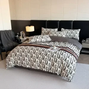 Low Cost Printed Geometric Bedding Set Factory 4 Piece Duvet Cover Bedding Set