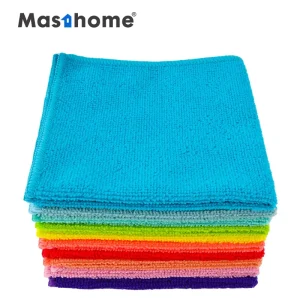 Low MOQ Absorbent Assorted Colors Microfiber Cleaning Cloth Grey Dish Kitchen Rags Car Microfiber Cleaning Towels