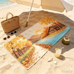 Low MOQ Custom logo Design Microfiber Fabric Quick Dry Sand Free Printed Beach Towel Basketball Club Towel