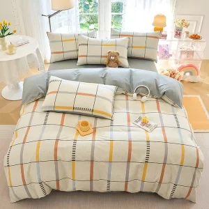 Low MOQ Customized Printed Flower Duvet Cover Set Soft Bedding Bed Sheet Set Cotton Zippered Pillow Case Sham for All Seasons
