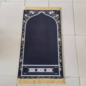 Low MOQ High Quality Polyester Muslim Prayer Rug Manufacturer Islamic Prayer Mat Worship Carpet Washable Home Use
