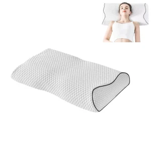 Low MOQ Neck Support Memory Foam Pillow with Knitted Fabric OEKO-TEX Certified Customizable Colors Logo for Bed Sleeping Comfort