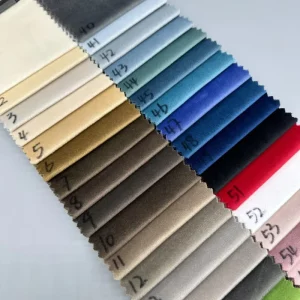 Low MOQ Woven 100% Polyester Holland Velvet Sofa Fabric for Couch Cover and Curtain