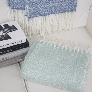 Low MOQ Woven Knit Throw Blankets for Chair Sofa Couch Chair Bed Home Decor