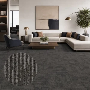 Low Maintenance Cost Local Replacement Saving Wear Resistant Stain Dirt Proof Anti Shrink Commercial Interlocking Carpet