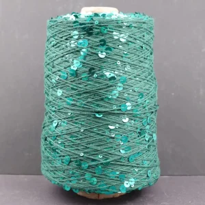 Low Price 55% Cotton 45% PVC Glitter Crochet Paillette Yarn with Shiny Sequin for DIY Knitting Crochet Fancy Yarn Genre
