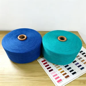 Low Price Eco Friendly 30 Colors Carded Open End Recycled Cotton Polyester Blended Yarn Thread Ne20 1 16 1 for Weaving