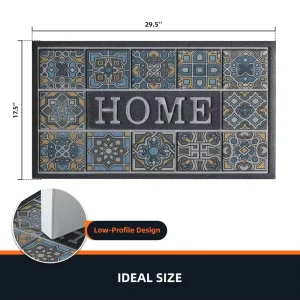 Low Profile Absorbent Dirt Trapper Doormat Inside Floor Mats Doormat for Entryway ABS Polyester Door Mats