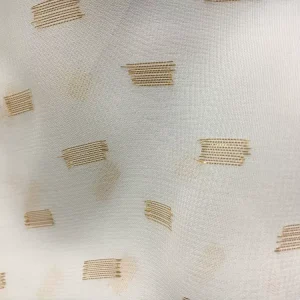 Lurex in Stock Spun Gold Chiffon African Embroidery Lace Fabric for Dress
