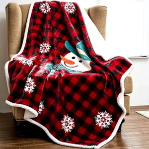 Luxurious Custom Flannel Coral Fleece Blanket Warm Cozy Plush Throw Blanket for Bed Couch Personalized Logo Blanket for Gift